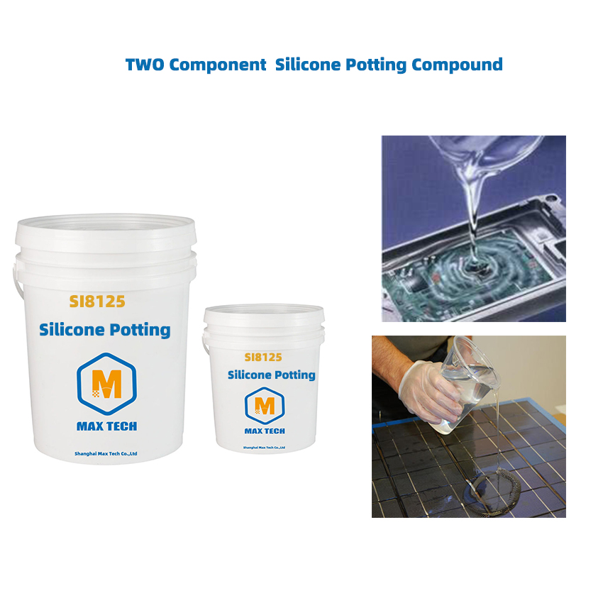 SI8125 Two Component  Clear Silicone Potting Adhesive for Electronics LED Solar Modules