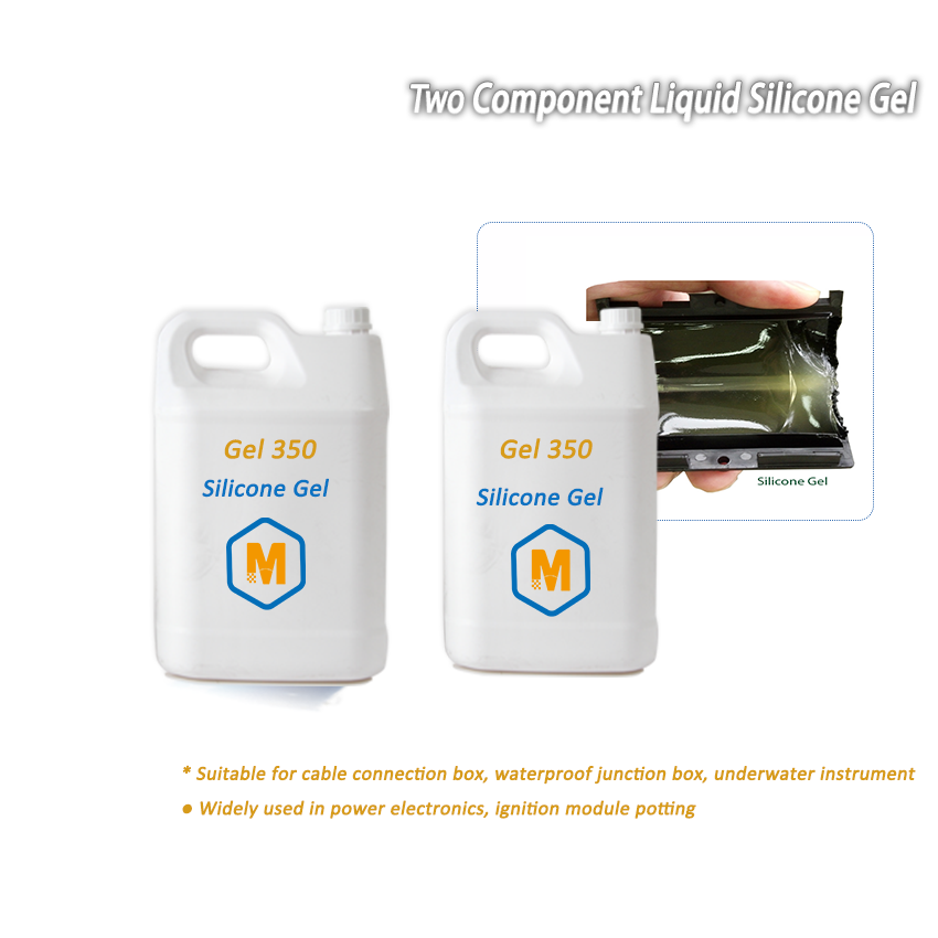 Gel -350 Silicone gel of two components for electrical junction box insulation