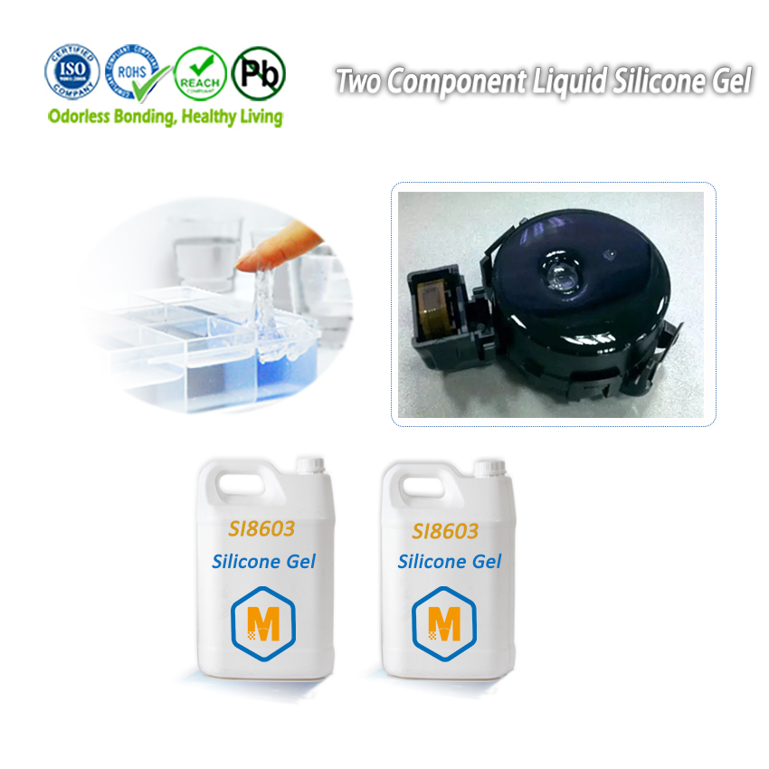 High transparency liquid optical silicone gel for optical device modules & injection molding
